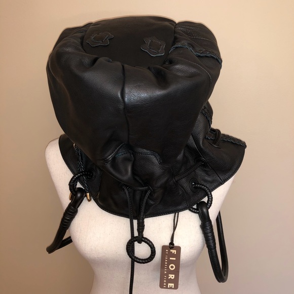 Fiore by Isabella Fiore Black Leather Braid Tote - Picture 5 of 15